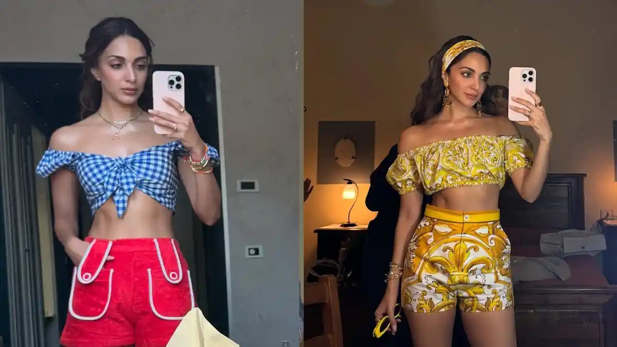 Kiara Advani shared some behind-the-scenes photos from her film war 2 where she can be seen wearing a crop top. Her look is being loved by fans and is receiving a lot of appreciation on social media.