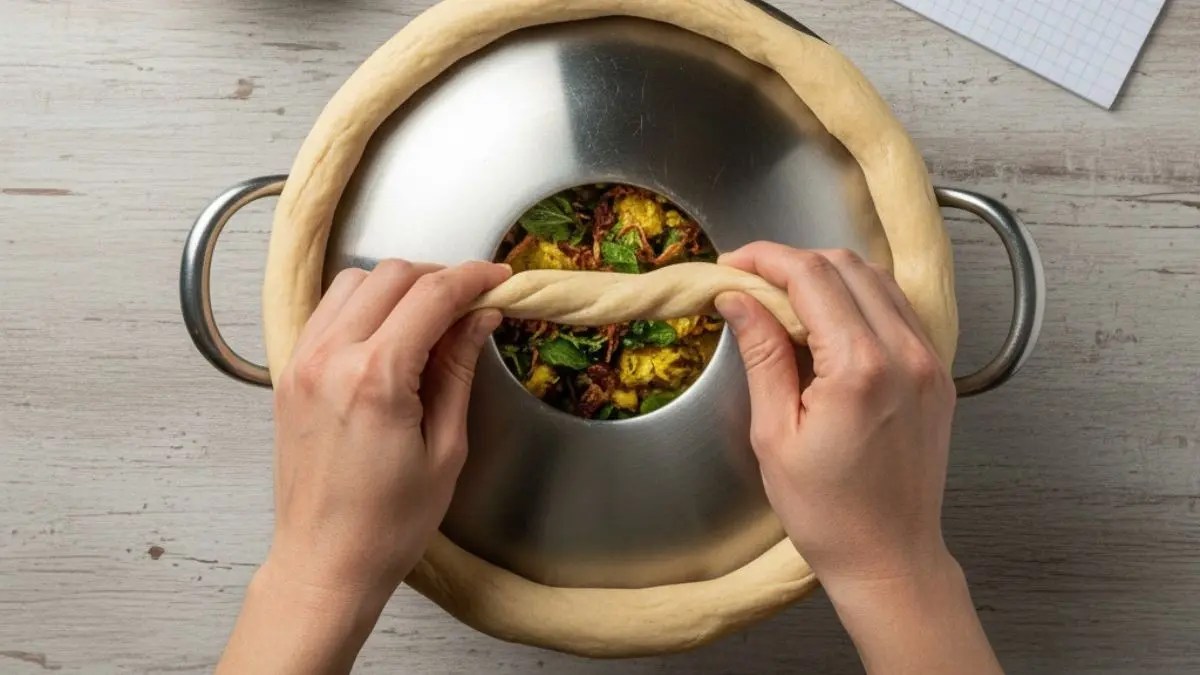 Sealing pot for dum cooking