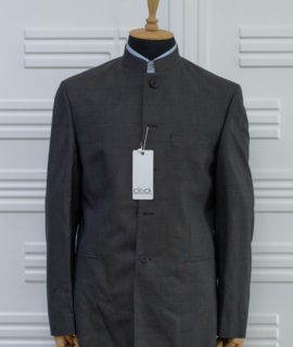 Round neck suits unique design stand collar button