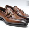 leather shoe Italian  2 belt design