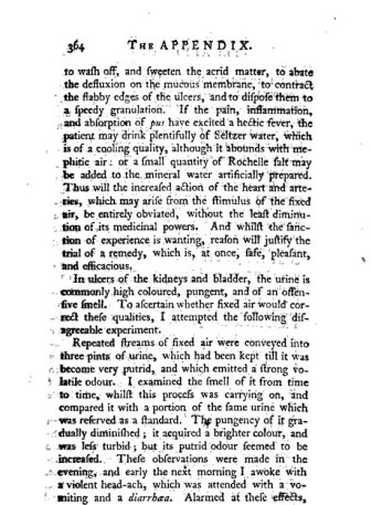 a medical text, with Seltzer water which "abounds with mephitic air"