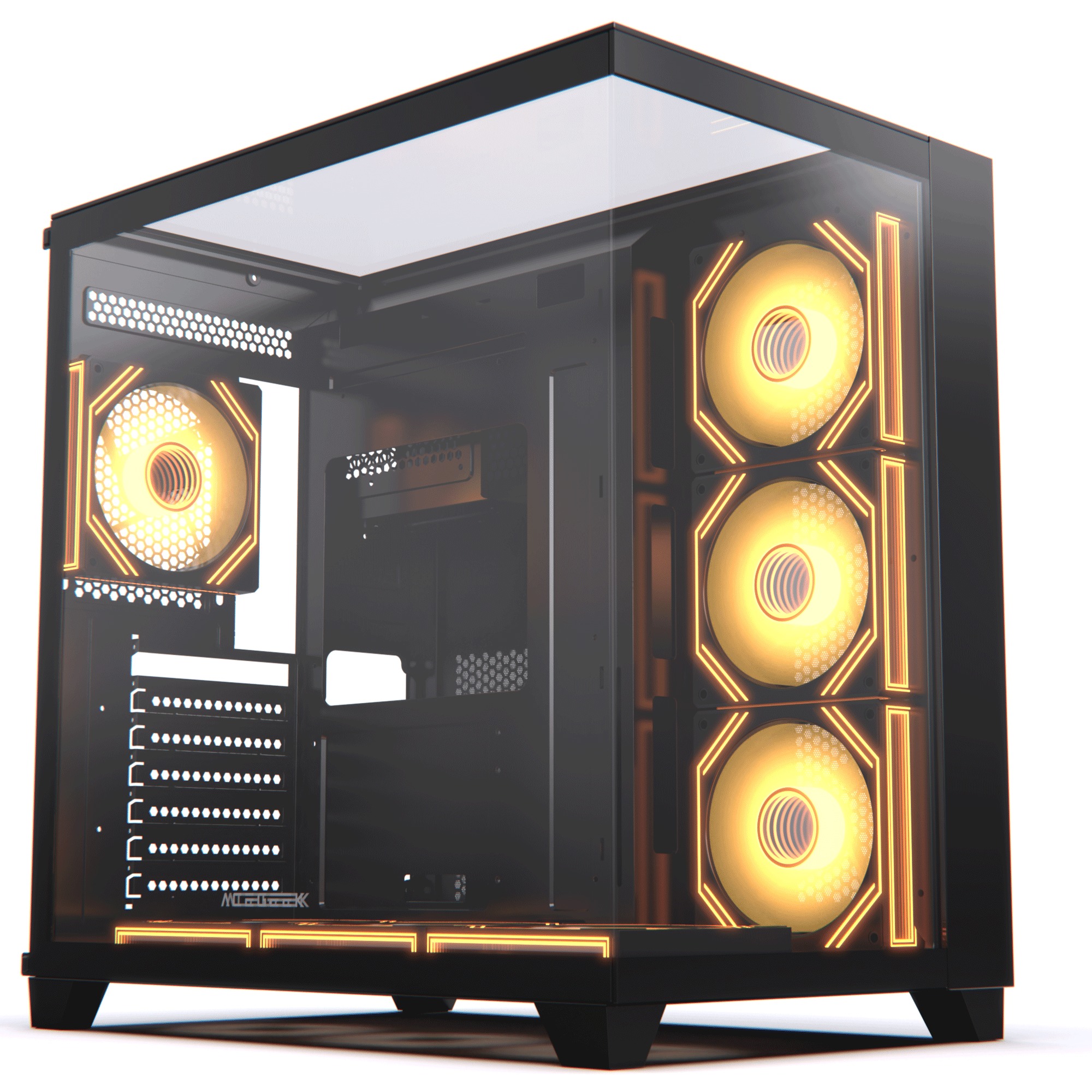 Acegeek Horizon Black Case 7x Fans included