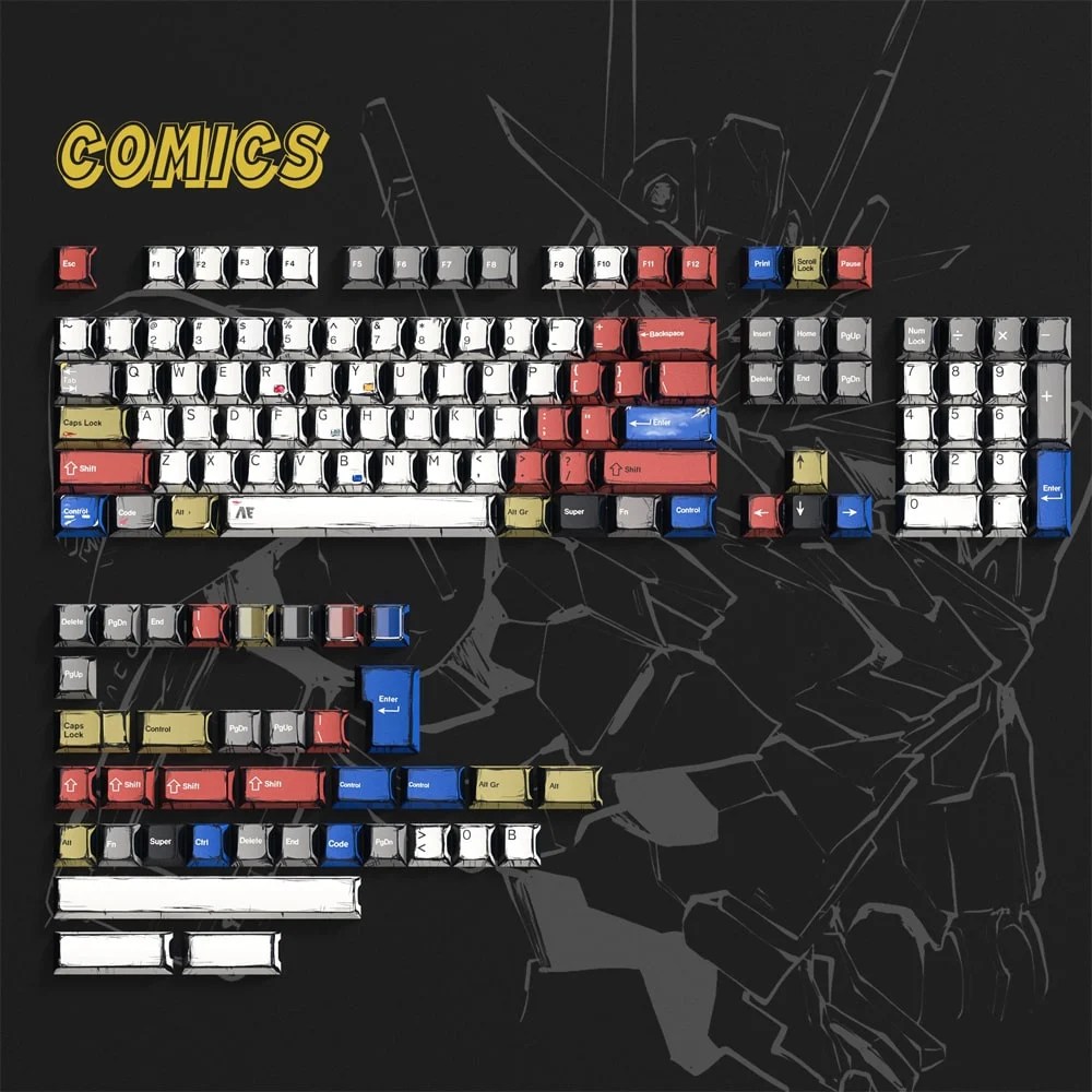 Womier Keycaps Comics Colored