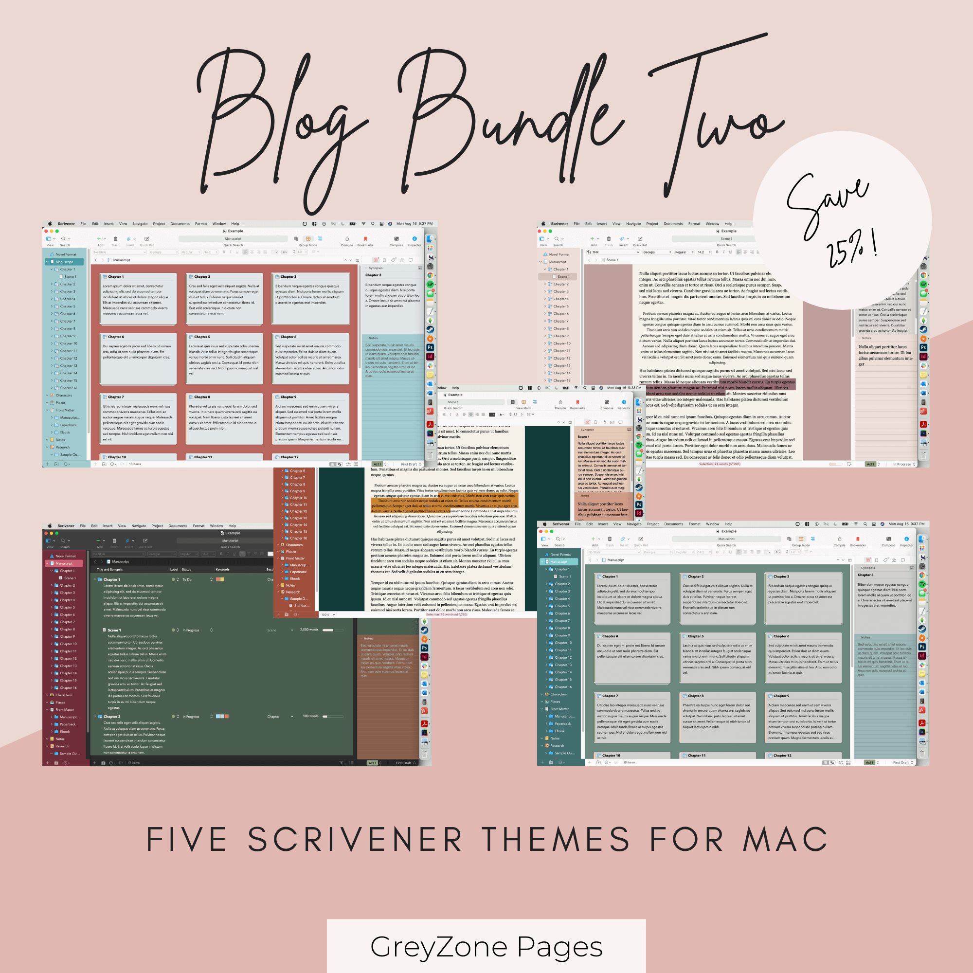 Five New Scrivener Themes – Launch Day!