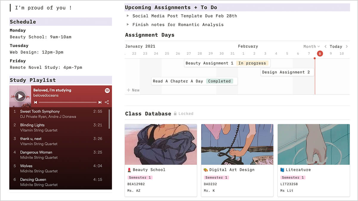 This is pretty simple, which is great for new/old users. Great for students at any grade. Study Aesthetic Inspo for Your Motivation (Playlists