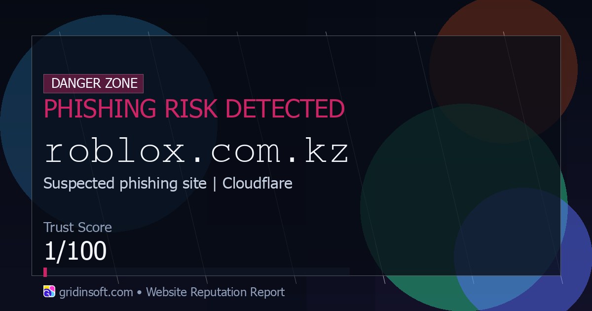 Roblox Com Kz Phishing Report Is It Safe 1 100 Trust Score Roblox Com Kz 