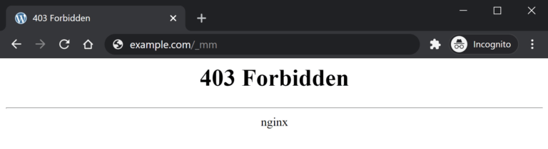 Diagnosing 403 forbidden errors