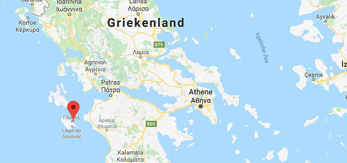 Zakynthos map
