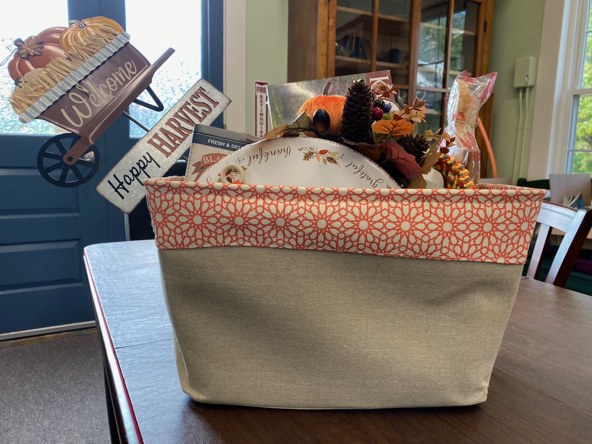 Harvest raffle basket at Griffin Free Public Library