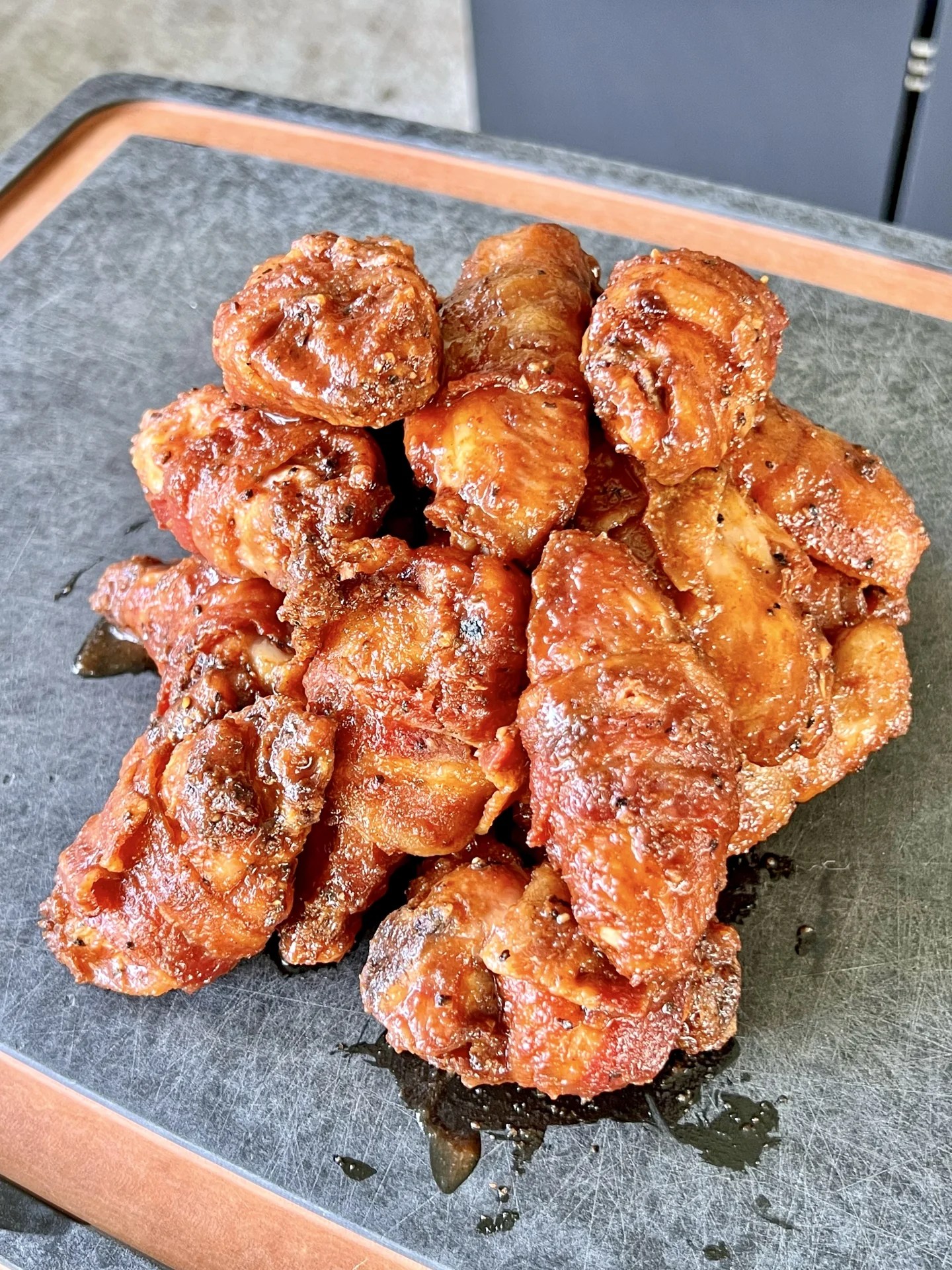 Grilled and Fried Bacon Wrapped Chicken Wings Grill Nation Recipes