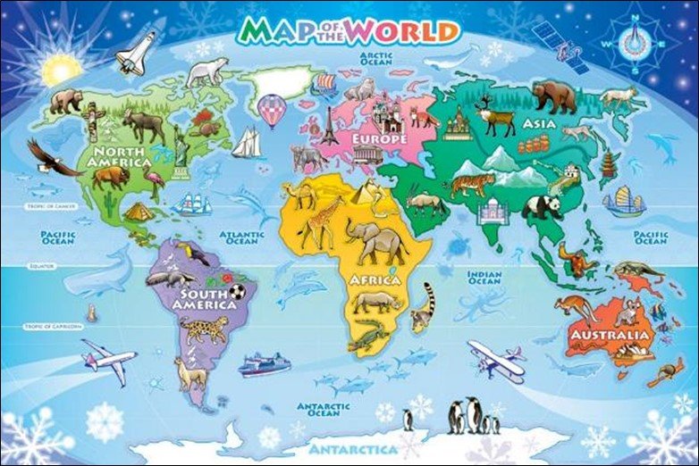 50 beautiful world maps portrayed by different things