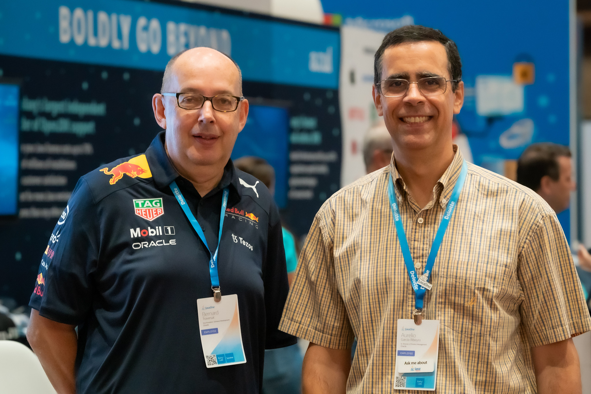 Bernard Traversat and Aurelio Garcia–Ribeyro at JavaOne Las Vegas 2022.