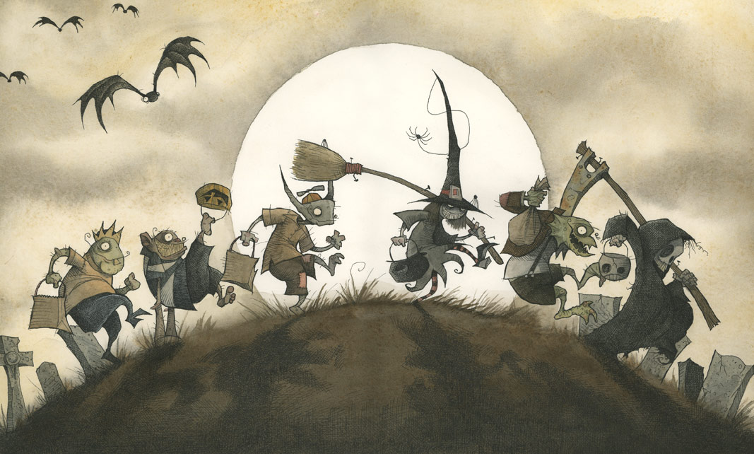 Boris And Bella gris grimly trick or treat halloween costume