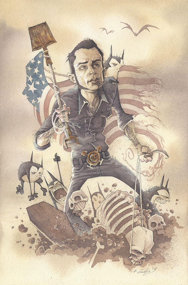 GRAVE ROBBIN' USA gris grimly self portrait