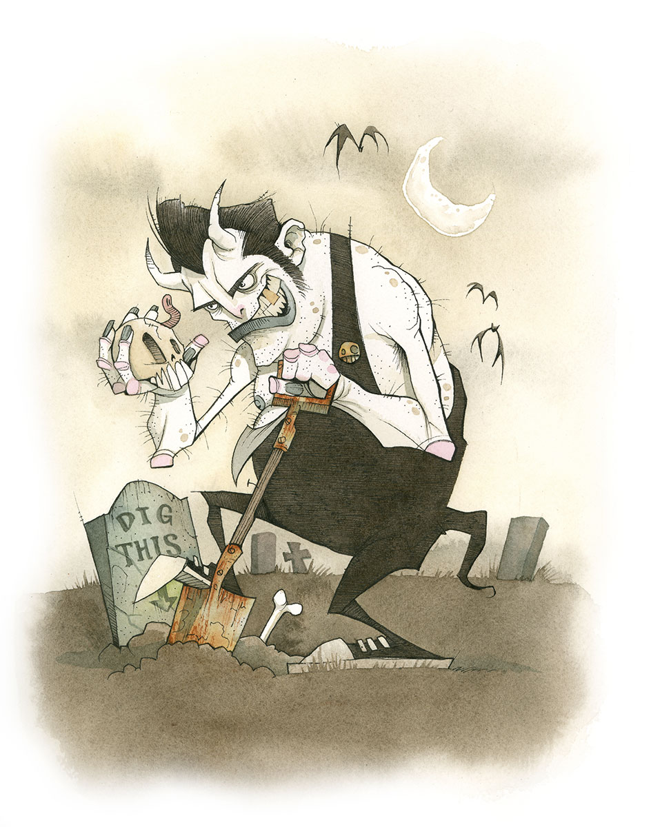 GRIM FIEND gris grimly grave robber ghoul devil demon