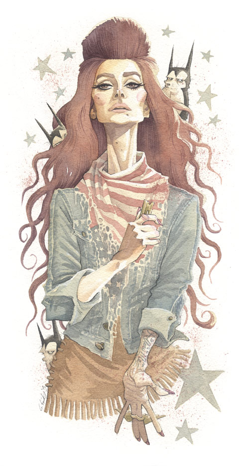 Lana Del Rey gris grimly