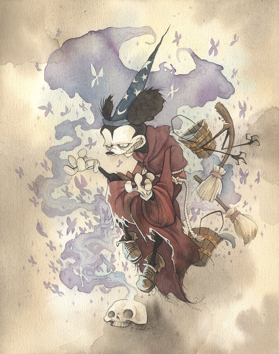 MICKEY THE CONJURER mickey mouse walt disney disneyland sorcerer's apprentice fantasia