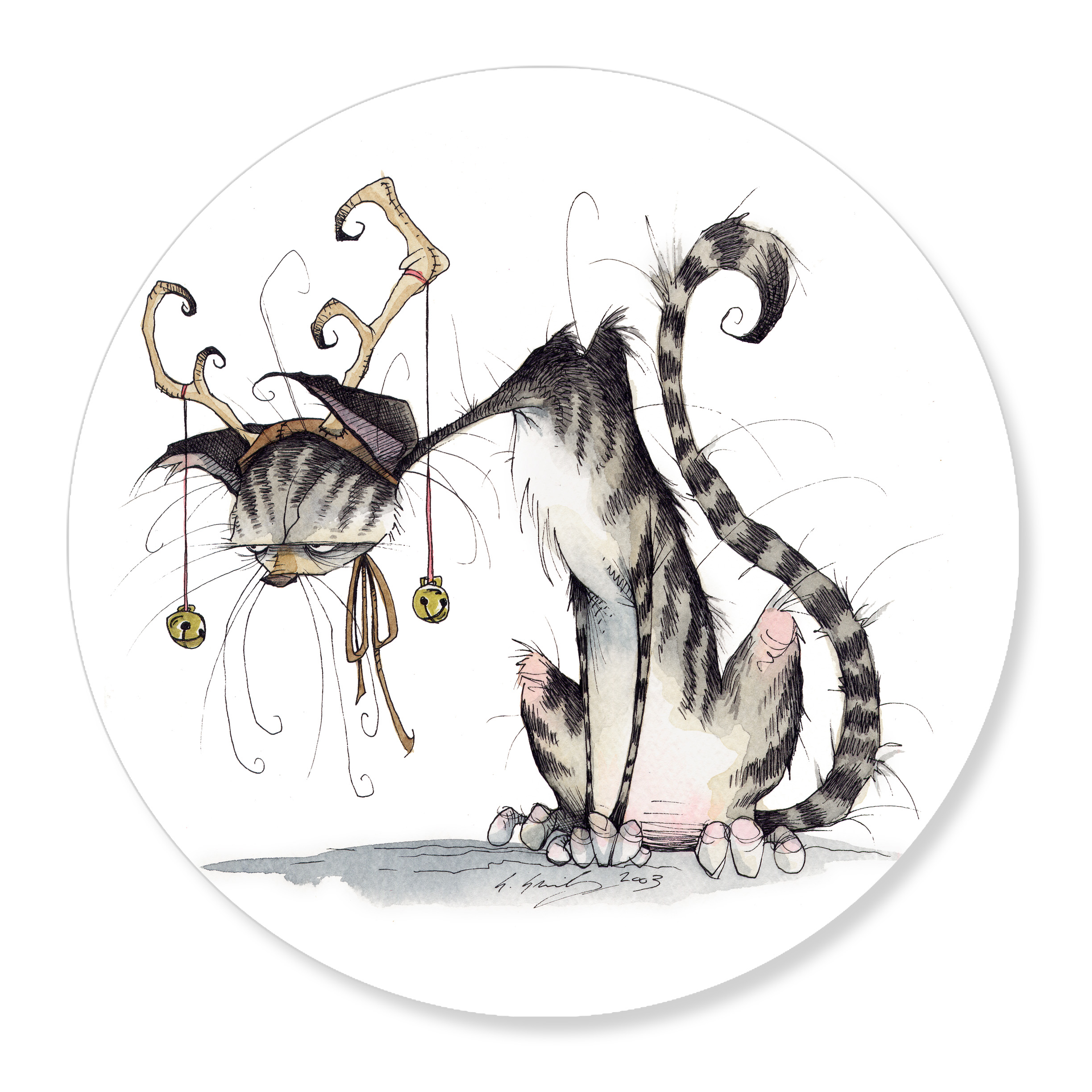 STORE CURIOS XMASCATSTICKER
