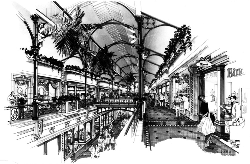 Artists Impression of Victorian Mall at Canal Walk