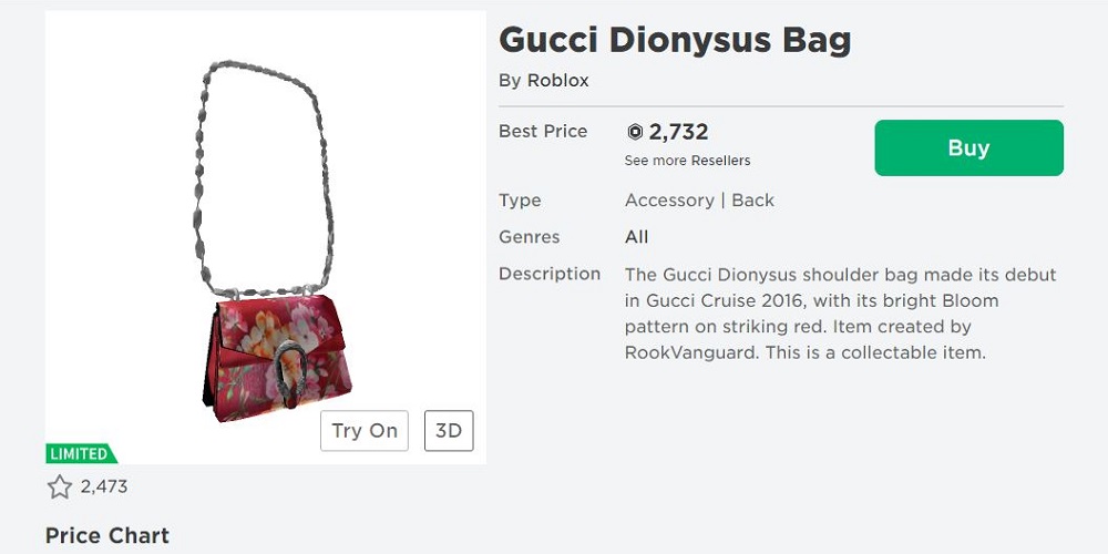 Borsa Gucci digitale metaverso