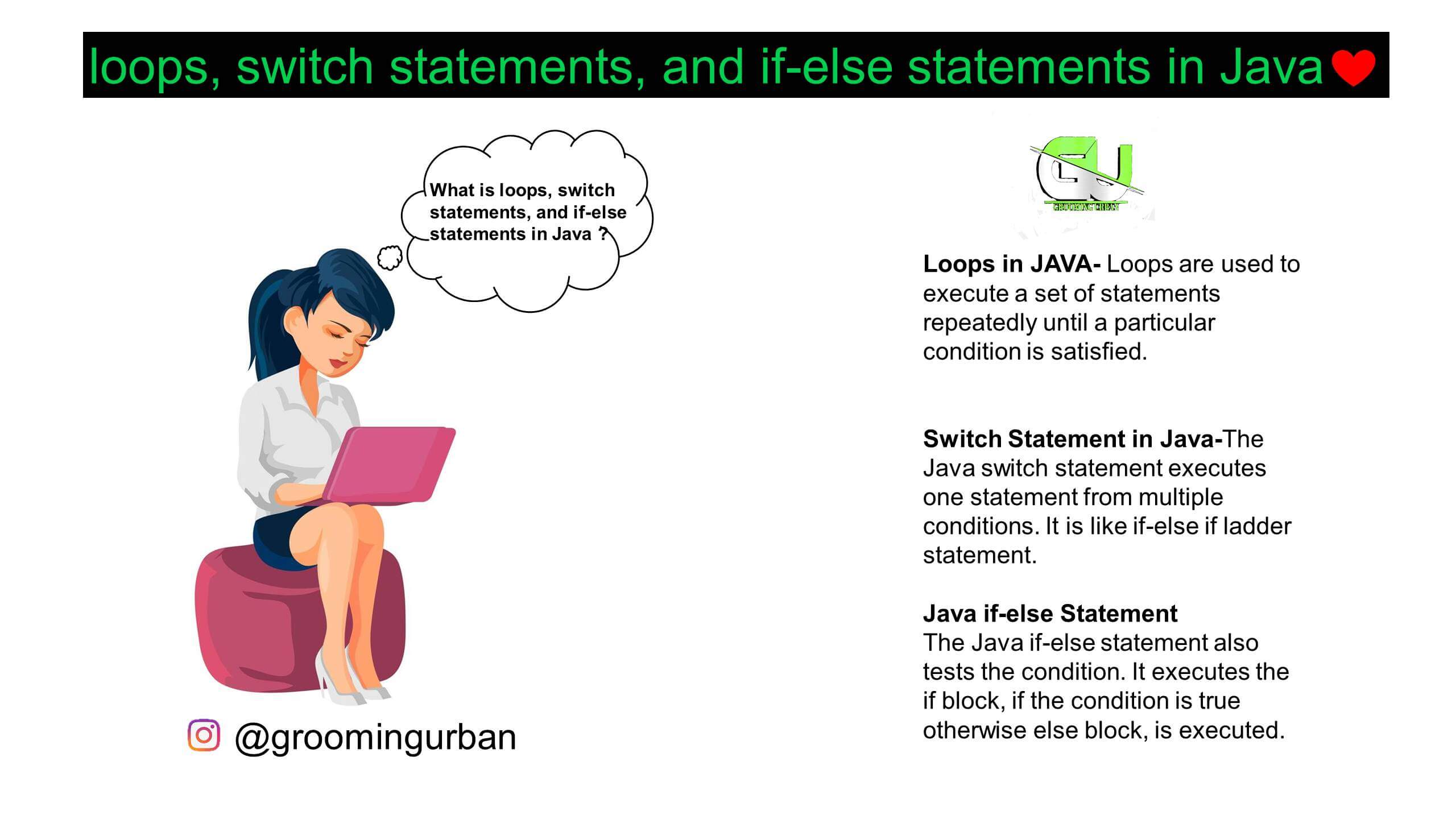 loops, switch statements, and if-else statements in Java