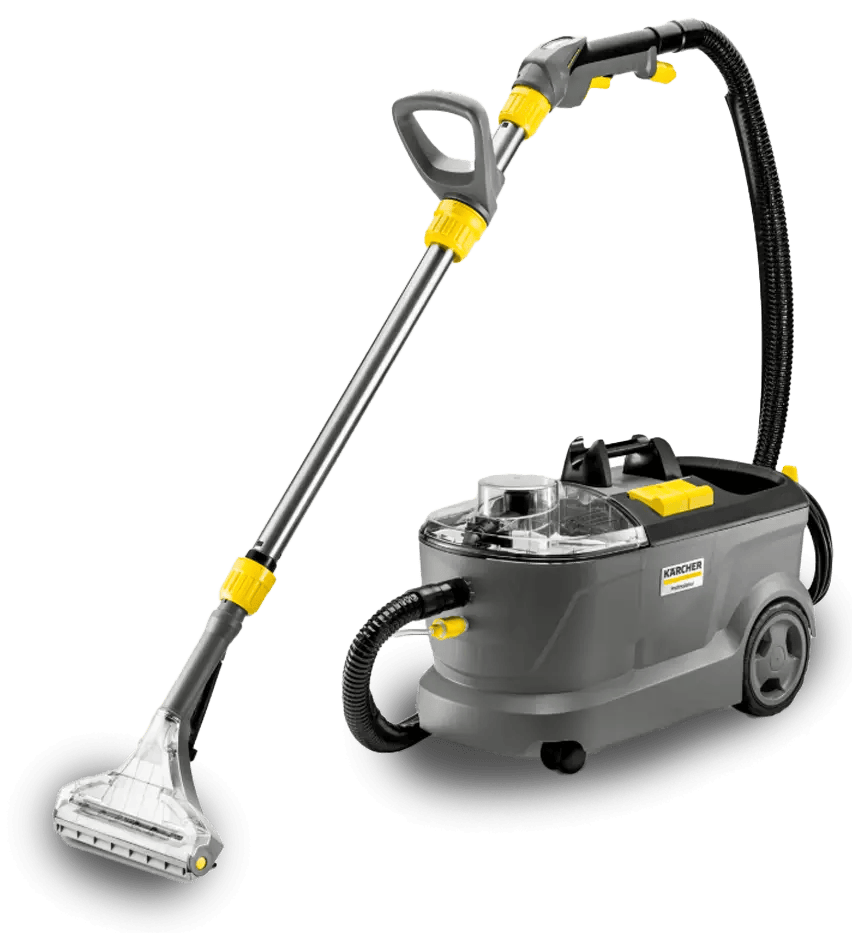 Carpet and upholstery cleaner with floor wand