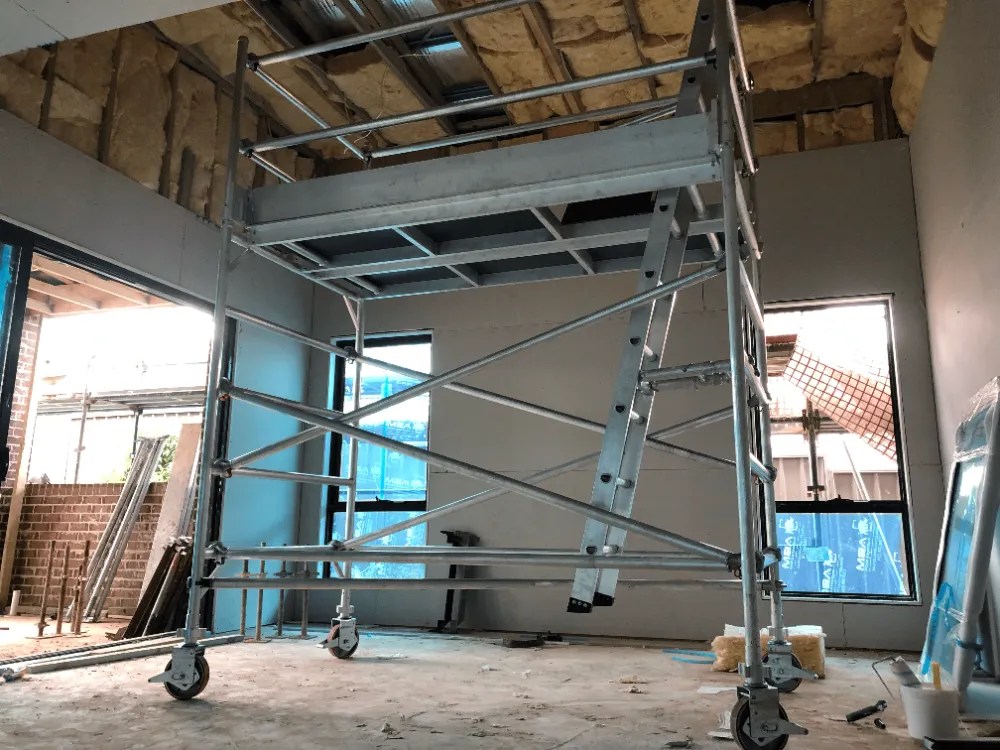 Double width mobile scaffold tower hire Central Coast