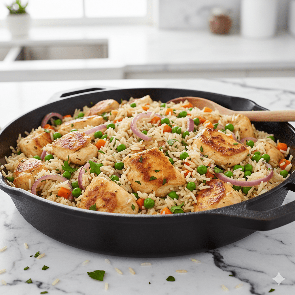 Affordable One Pot Chicken and Rice Meal (Family-Friendly)