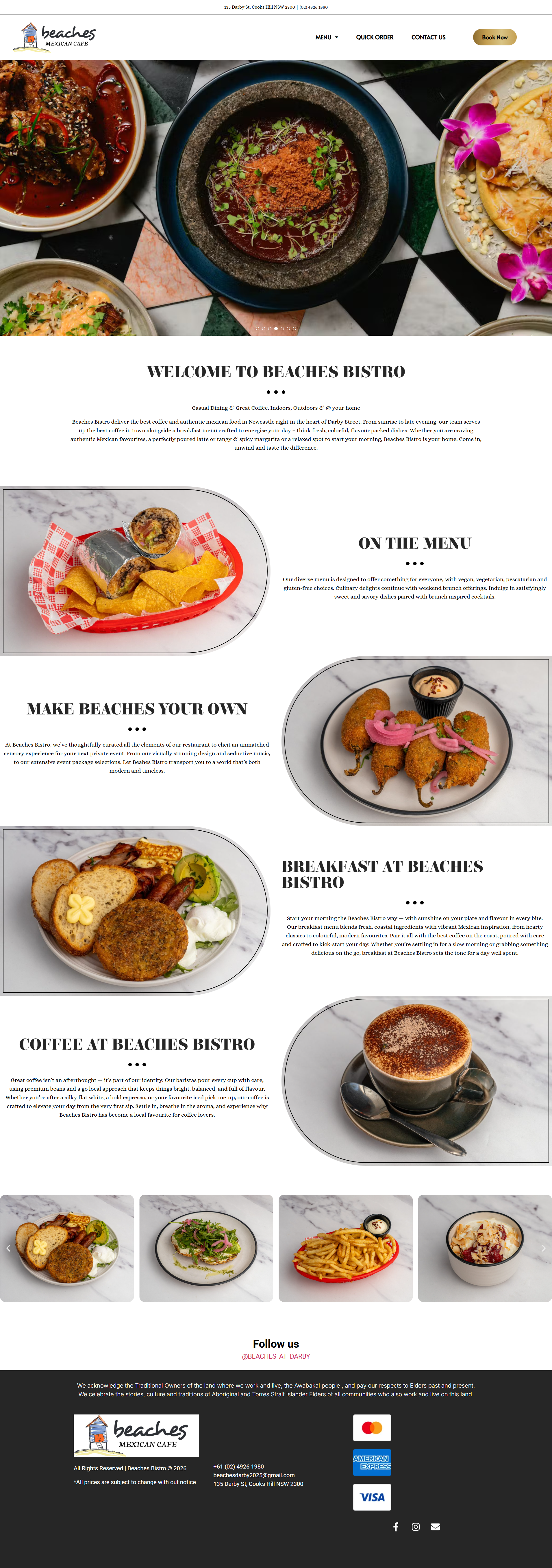 Beaches Bistro project screenshot