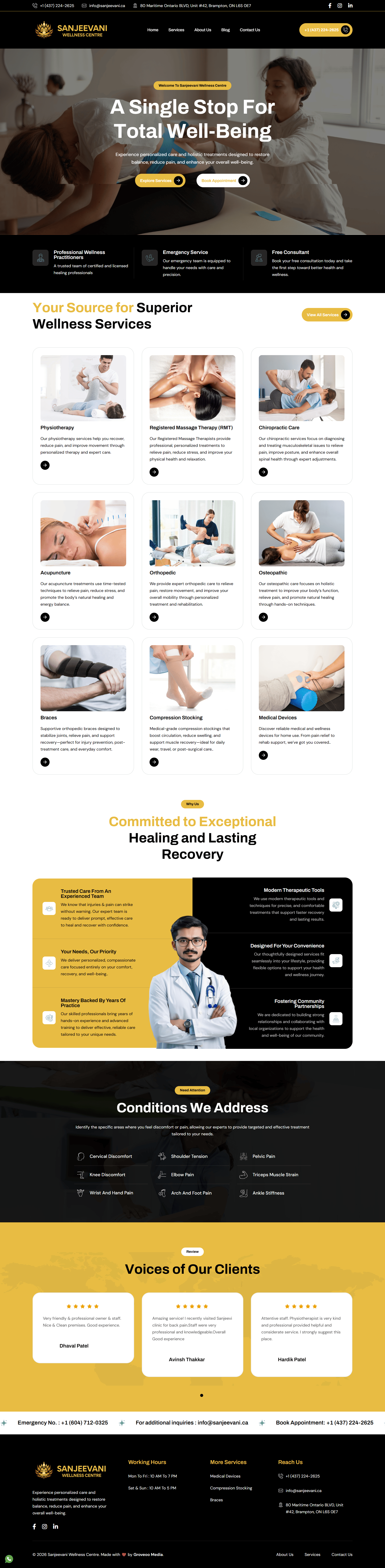Sanjeevani Wellness Center project screenshot