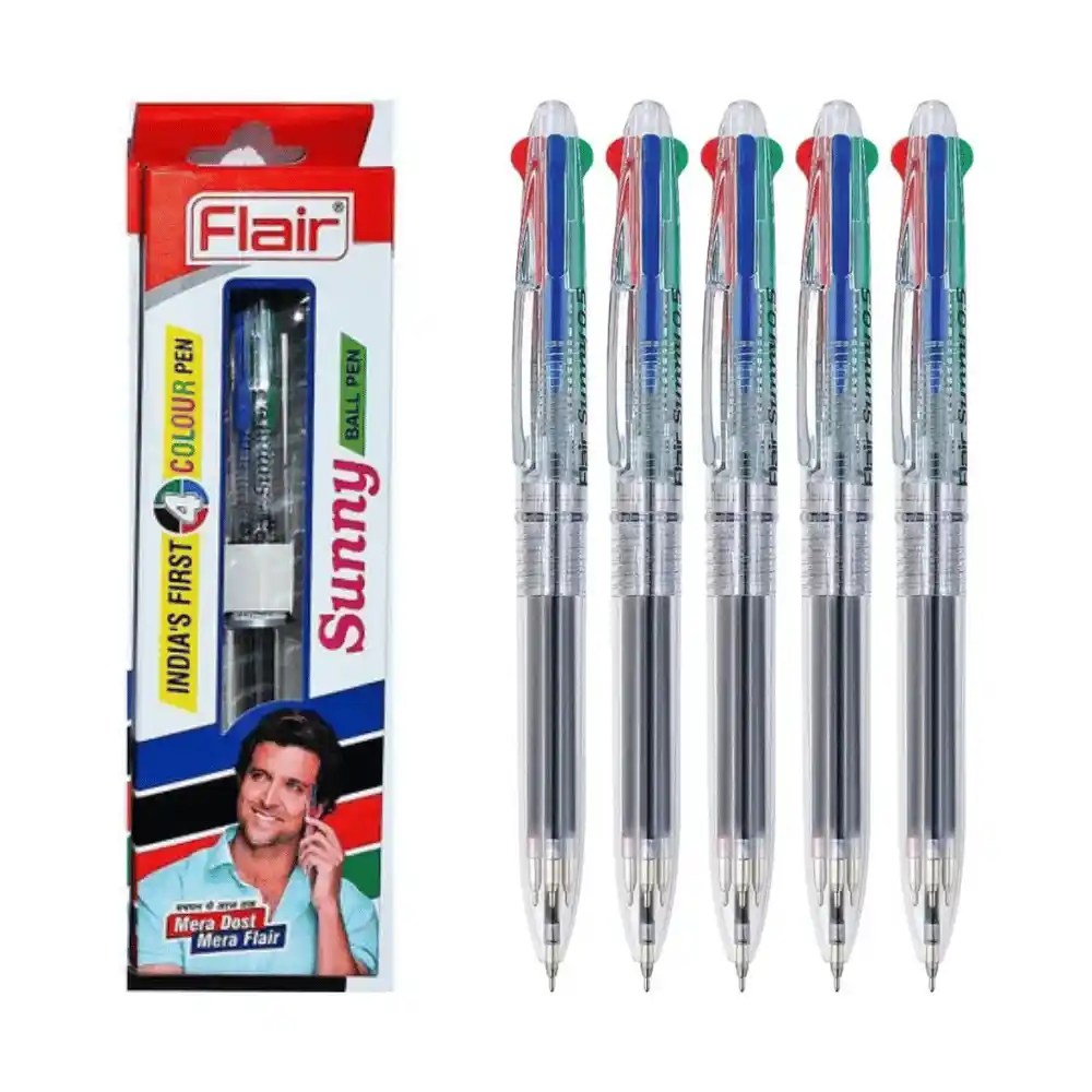 Flair Sunny Ball Pen | Colour Pen | 4 Colour Ball Pen