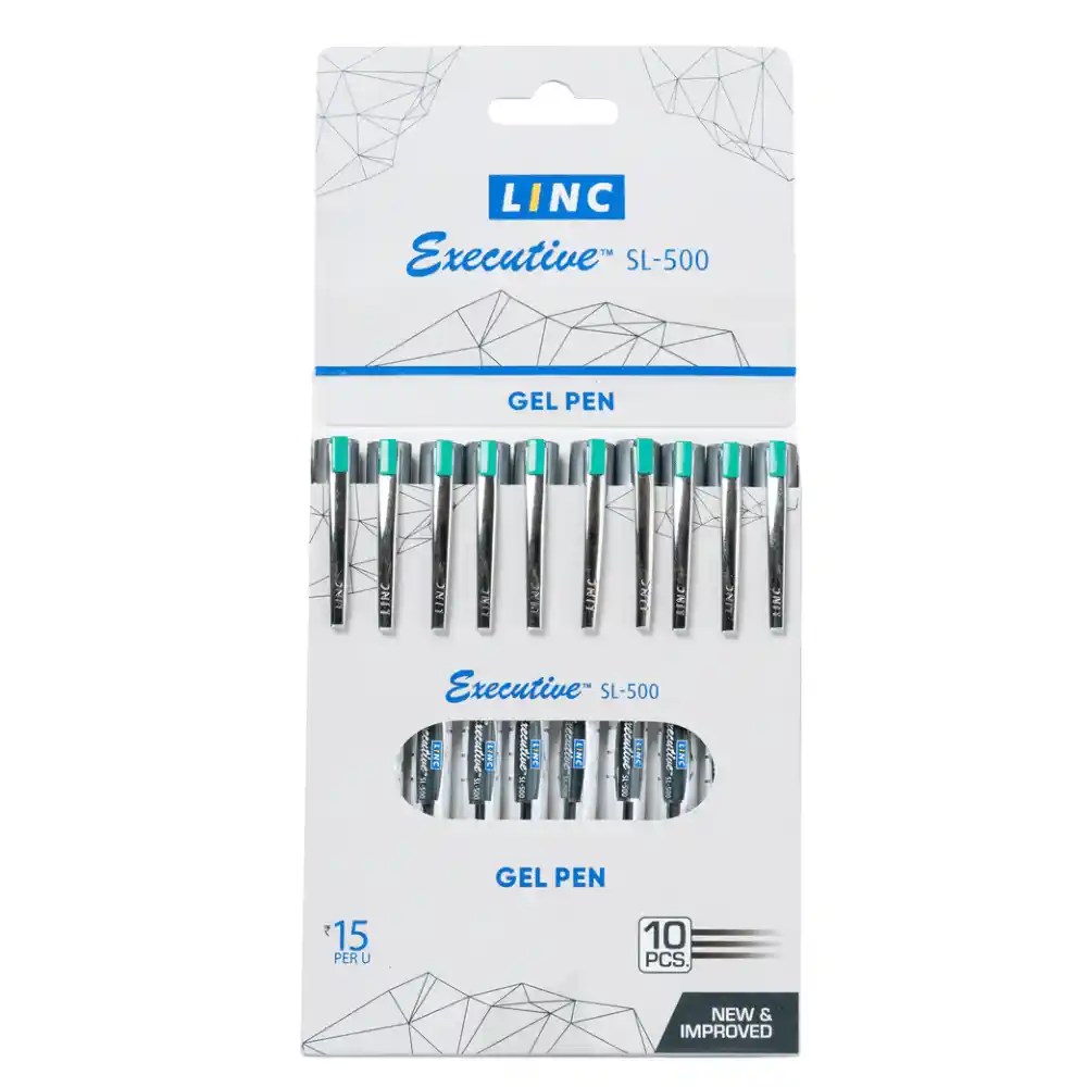 Link Executive SL-500 Gel Pen | Green | 10pcs |