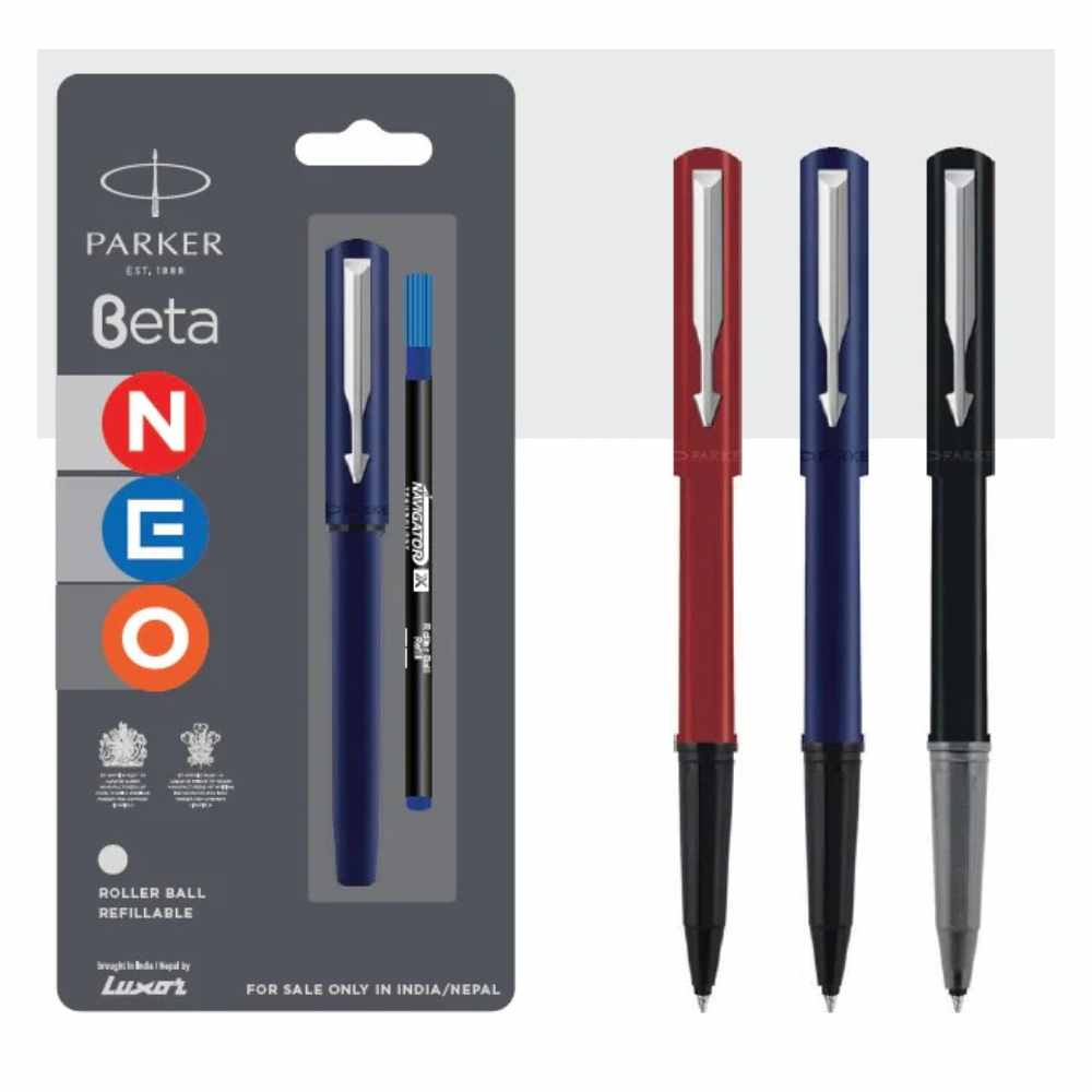 Parker Beta Neo Chrome Trim Roller Ball Pen Grover Techno
