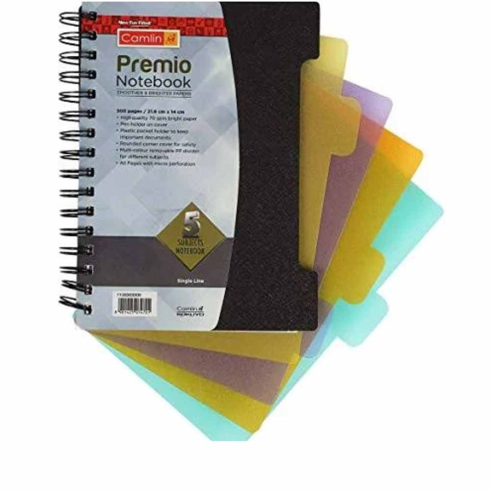 Camlin Subject Notebook Hi- Bright 70 GSM Paper Wiro Binding
