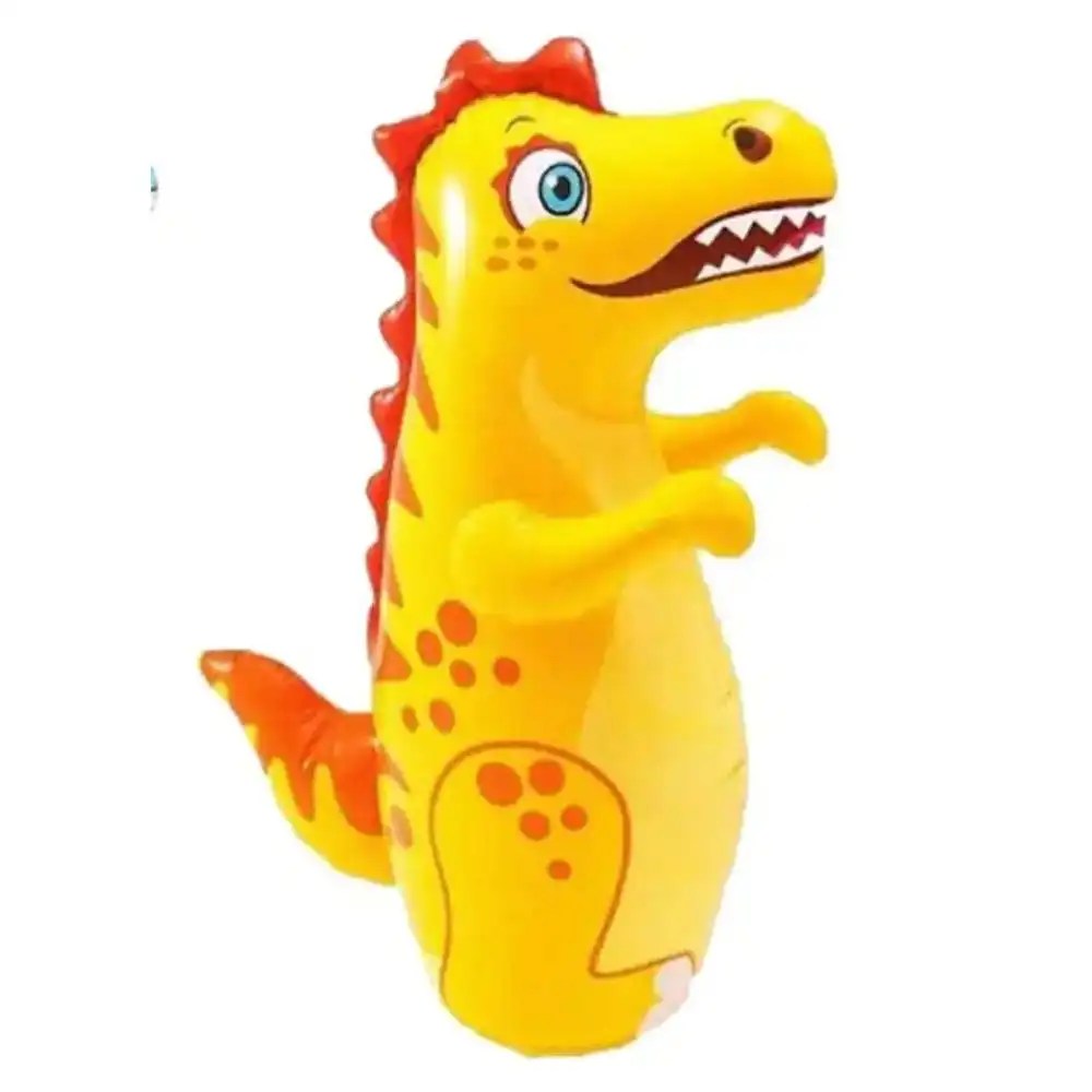 VW Inflatable PVC Hit Me 3D BOP Bags (Dinosar: 37" x 24"(94cm x 61cm) Inflated) (Yellow, Multicolor)