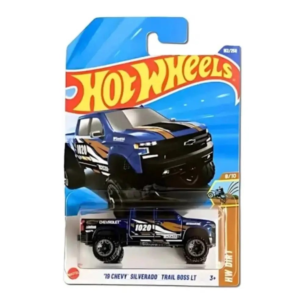 Hot wheels 19 chevy silverado trail boss lt blue 8/10