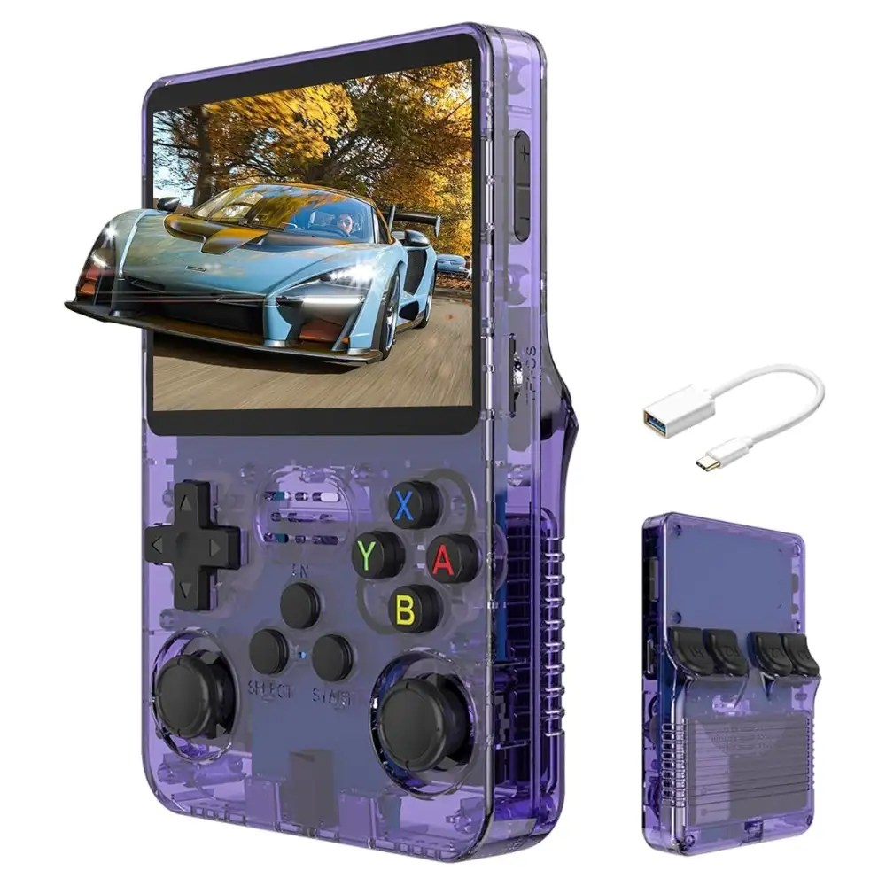 R36S Retro Handheld Gaming Console – 3.5” IPS Display, 10000+ Classic Games