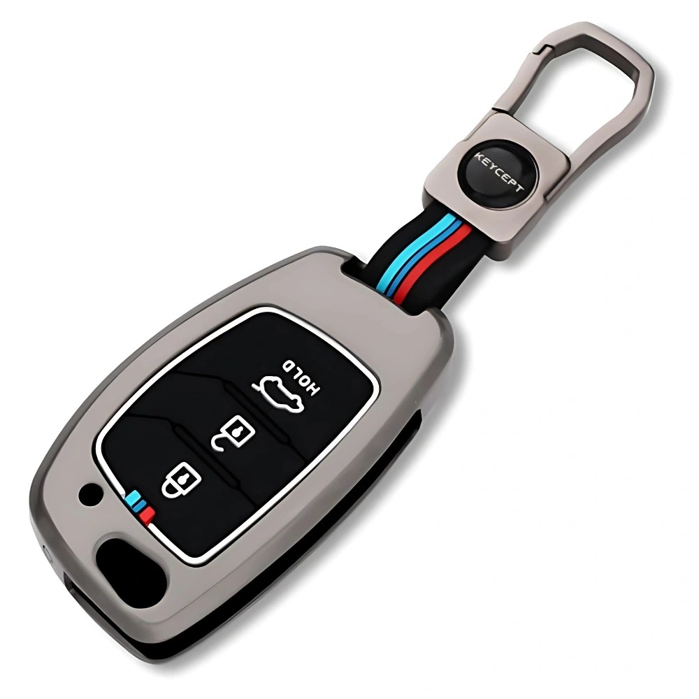 Hyundai Metal Key Cover with Keychain (Type M1)