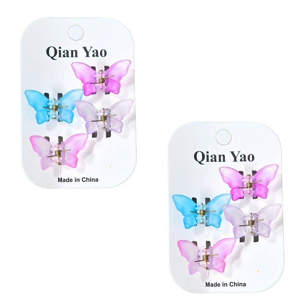 Cute Mini Butterfly Hair Clips for Kids – Small Colorful Hair Accessories (Set of 8)