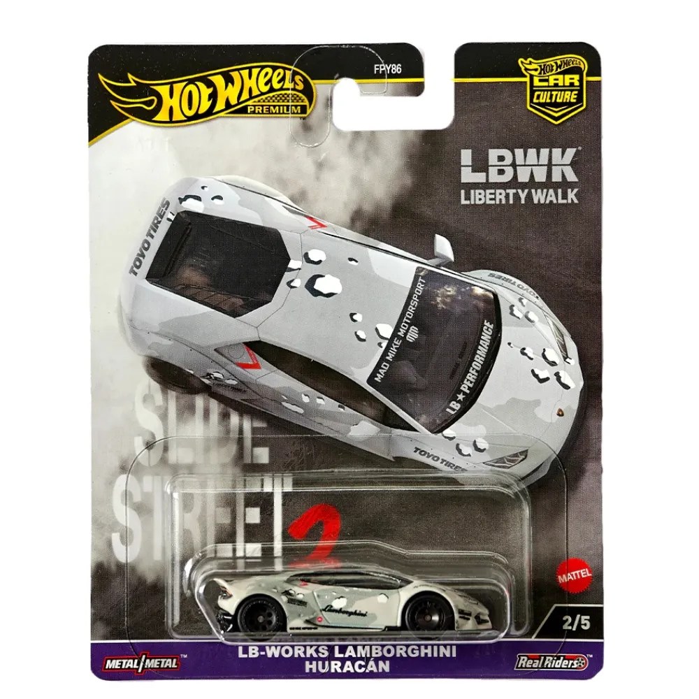 Hot Wheels Premium Slide Street 2 LB-Works Lamborghini Huracan - Grey