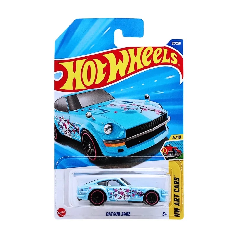 Hot Wheels Datsun 240Z Sky Blue with Pink Cherry Blossoms 62/250