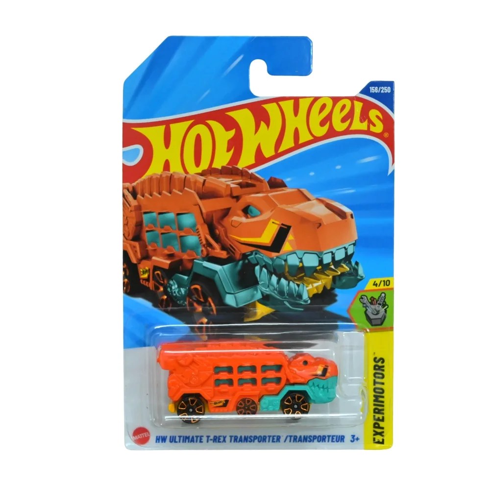 Hot Wheels HW Race 156/250 Circle Trucker on Short Card HW Ultimate T-rex Transporter | Experimotors | Orange | 156⁄250
