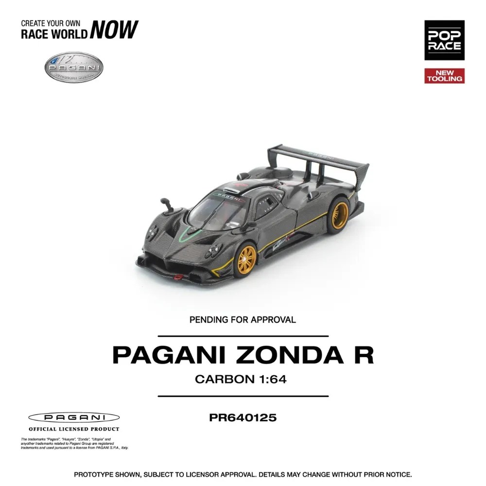 POP RACE Pagani Zonda R – Carbon (1:64)