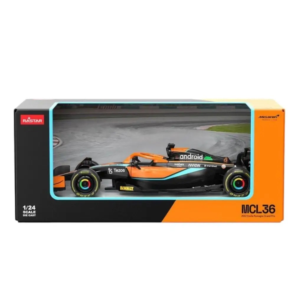 Ras Tar F1 Mclaren MCL36 Emilia Romagna GP | 1:24 Scale Diecast Model Car | Multicolor