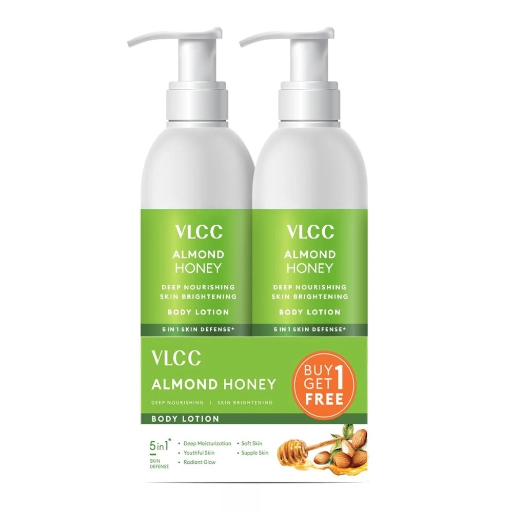VLCC Almond Honey Deep Nourishing & Skin Brightening Body Lotion – 700ml (350ml + 350ml)