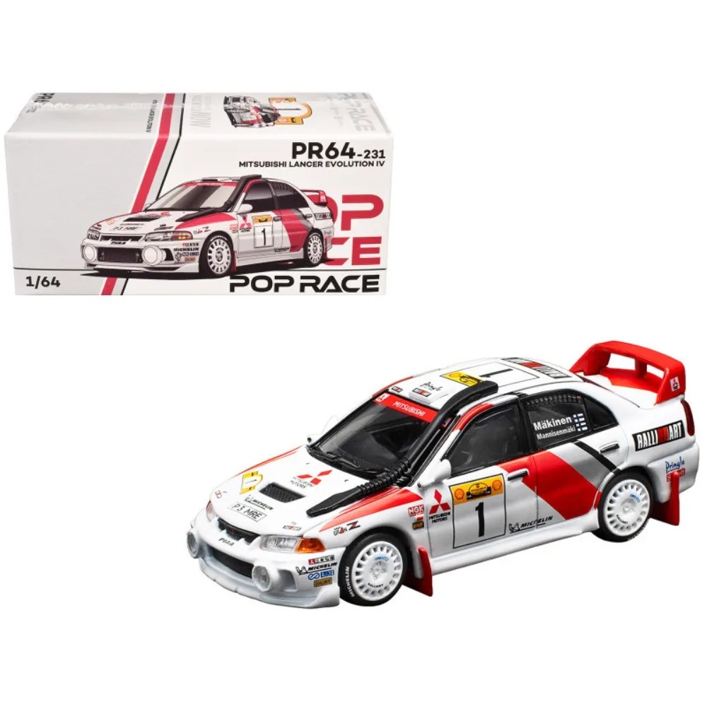 Pop Race Mitsubishi Lancer Evolution IV Rally 1:64 Diecast Car