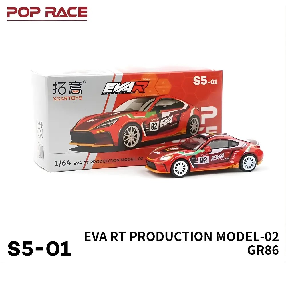 Pop Race EVA RT Production Model-02 GR86 1:64 Diecast Car - Grover