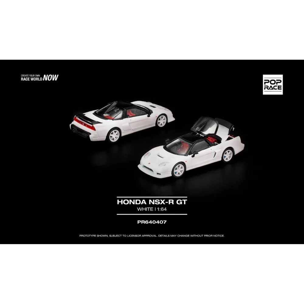 POP RACE Honda NSX-R GT White 1:64
