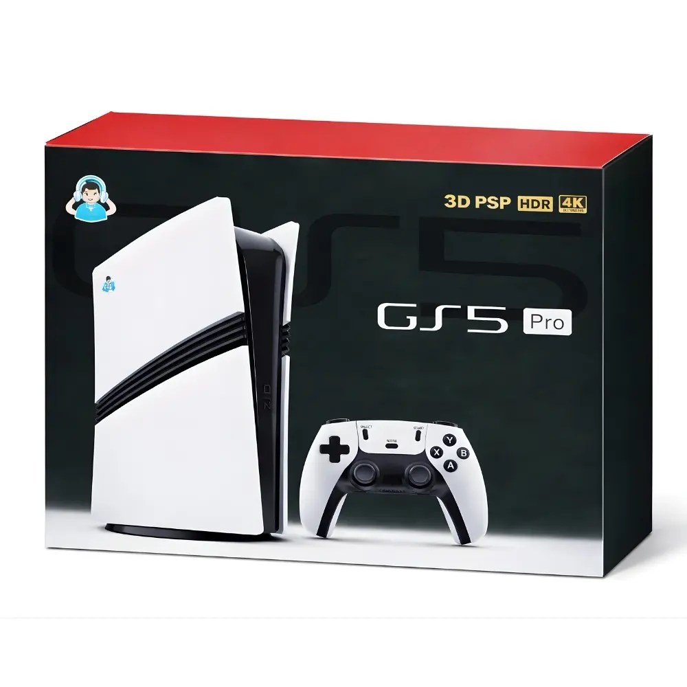 2025 GS5 PRO 4K Wireless TV Gaming Console | 30,000+ Games | 64GB | 2 Wireless Controllers | Plug & Play | 53 Emulators