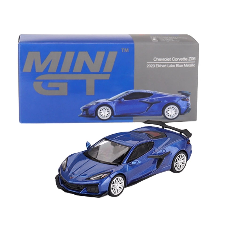 Mini GT Chevrolet Corvette Z06 2023 Elkhart Lake Blue Metallic